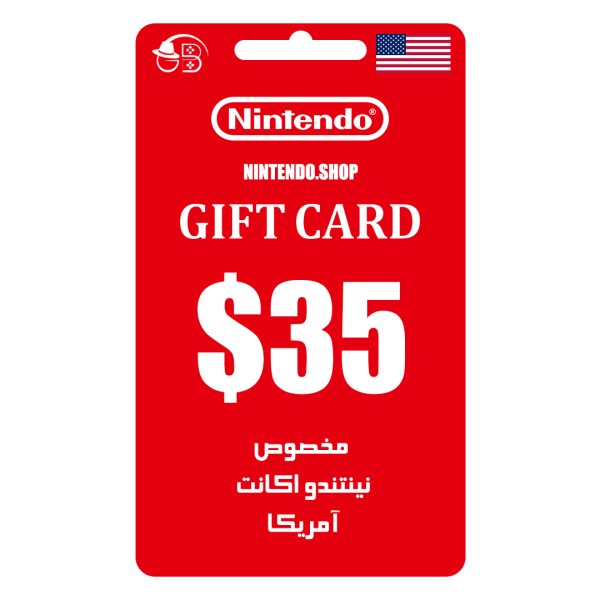 گیفت کارت آمریکا 35 دلاری نینتندو شاپ Nintendo